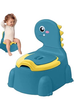 Buy Cartoon Dinosaur Potty Chair for Baby from 1 year old Children Toilet Seat with Lid Toddler Urinal Blue in Saudi Arabia