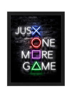 اشتري Just One More Game Neon Wall Art Poster Frame في مصر