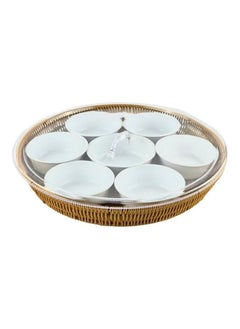 Buy Round Breakfast Tray Multicolour 40cm in UAE