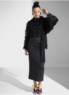 اشتري Fur Detail Dress في الامارات