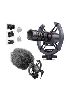 Buy TELESIN Universal On Camera Video Microphone External Mic Shotgun for Dslr IPhone Andriod Smartphone Vlogging For Canon Nikon Sony Camera Camcorder in UAE