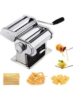 Buy Pasta Making Machine,Thickness Adjustable,With Steel Plate,Roller,Knife,Suitable for Spaghetti/Macaroni/Lasagne in Saudi Arabia