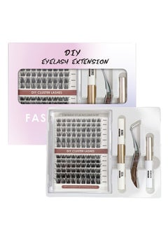 Buy Natural False Eyelashes Eyelash Extensions Mixed Lash Clusters Kit 108 Pieces Cluster Eyelash Kit Individual Lashes with Eyelash Glue Remover and Tweezers in UAE