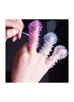 اشتري 3-Pieces High Quality Soft Silicone Anti Fatigue Finger Massage Protective Sleeve,Masquerade Party Stage Performance Finger Decoration Accessories في الامارات