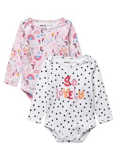 اشتري Minoti Girls 2Pk Bodysuits Baby and Toddler Sleepers في السعودية