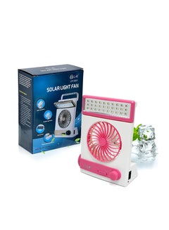 Buy Portable 3 in 1 Multifunctional Solar Powered Mini Fan With LED Table Flashlight For Home Office Camping in UAE