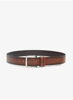 Buy Men's Solid Belt with Pin Buckle Closure in Saudi Arabia