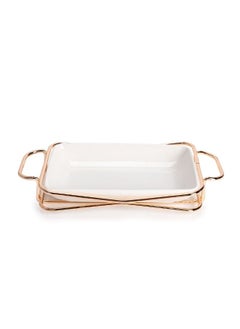 Buy Rectangle Serving Plate with Stand in Saudi Arabia