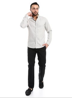 Buy Light Grey Full Front Buttons Closure Men Shirt_Light Grey in Egypt