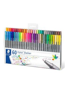 اشتري Permanent Coloring Pens 60 Pcs Multicolour في مصر