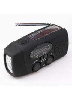 Buy Multifunction Solar Emergency Radio AM FM WB Black American version in Saudi Arabia