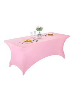 اشتري Spandex Tablecloths for 6 ft Home Rectangular Table Fitted Stretch Table Cover Polyester Tablecover Table Toppers في الامارات