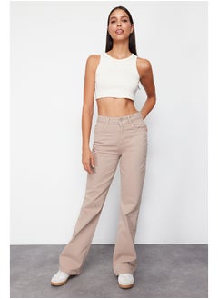 اشتري Mink High Waist Wide Leg Jeans TWOSS23JE00068 في مصر