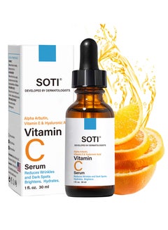 Buy Soti Vitamin C Anti-aging Face Serum 20% Vitamin C Concentrated To Reduces Wrinkles, Dark Spots & Acne, Brightens Skin Tone and Restores Radiance Made in USA, 1 fl.oz. 30ml in Saudi Arabia
