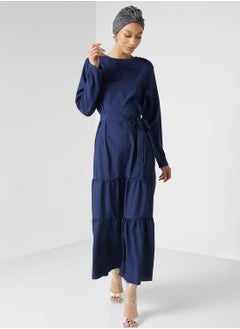 Buy Belted A=Line Dress in Saudi Arabia