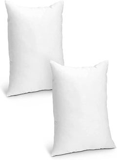 Buy Economical fiber pillow, fiber filling, pack of two pieces, 650 grams, soft cover, white cotton, 50*50 cm in Egypt