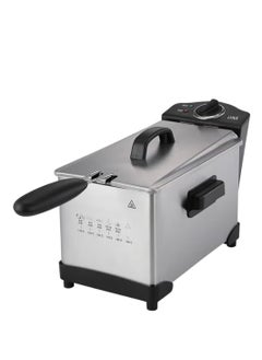 اشتري Lynx Stainless Steel Deep Fryer Detachable Oil Tank, Adjustable Thermostat, Nickel Plated Iron Fryer Basket, Anti-slip base | Perfect for French Fries, Chicken Wings 1400W 3L LY-DF-7103 في السعودية