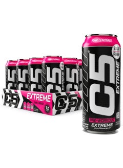 Buy C5 Energy Drink Extreme, Pre-Workout, 200mg Caffeine, Sugar Free, Zero Calories with Beta Alanine, L-Arginine 16fl.OZ, 473ml pre workout supplement (Full Box 12 Cans, Pink Lemonade) in UAE