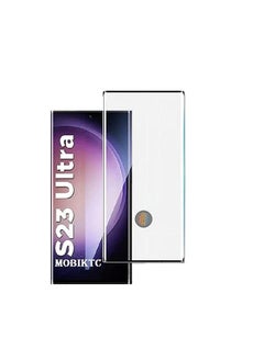 Buy for Samsung Galaxy S23 Ultra 5G Tempered Glass Film, Anti-fall Protective Glass Black in Egypt