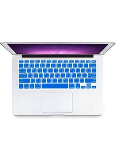 Buy US Version Arabic/English Silicone Keyboard Cover Skin for MacBook Air 13, Macbook Pro 13/15/17, 2015 or Older Version) & Older iMac Keyboard Protector Blue in UAE