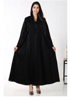 Buy Black abaya with silver threads in Saudi Arabia