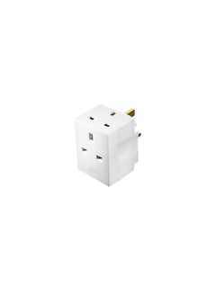 Buy Masterplug Multi Socket Plug Adaptor, Three Sockets, 7 x 7 x 5 cm in UAE