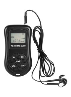اشتري راديو FM رقمي محمول وصغير الحجم LU-H86-44 أسود في السعودية