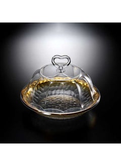 Buy Acrylic Round Serving Set - Gold in UAE