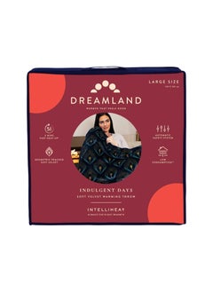 اشتري Dreamland Indulgent Days Soft Velvet Warming Throw Geometric Peacock 120 X 160 Cm في الامارات