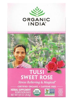 اشتري Tulsi Tea Sweet Rose Caffeine Free 18 Infusion Bags 1.01 oz (28.8 g) في الامارات