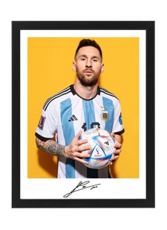 Buy Lionel Messi Argentina FIFA World Cup Autographed Poster with Frame 30x40cm in UAE