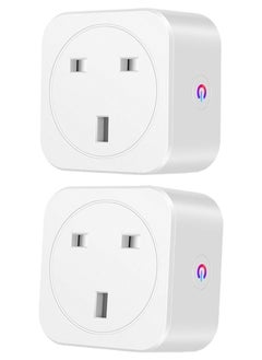 اشتري 2 Pcs WiFi Smart Plug 16A Energy Monitoring WLAN Smart Plug Socket Work with Alexa,Echo Google Home Mini Smart Outlet Remote and Voice Control No Hub Required في الامارات