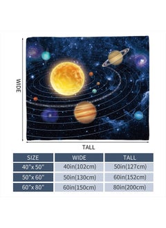 اشتري Solar System Blanket Super Soft Flannel Fleece Throw Planet Blanket Cozy Outer Space Blanket for Boys Girls Adults Comfortable Bed Blanket for Sofa Living Room Travel Camping Couch (50"x60") في الامارات