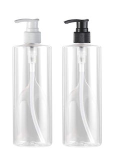 Buy Empty Refillable Plastic Lotion Pump Bottles Shampoo Body Washing Cream Shower Gel Storage Holder Container Toiletries Liquid Dispenser 2PCS 500ml in UAE