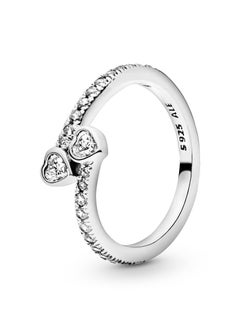 Buy PANDORA Sparkling & Polished Lines Entwined Ring in UAE