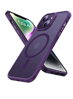 Buy INFOSUN iPhone 14 Plus Case Cover Compatible with Magsafe Magnetic Designed Shockproof Case Translucent Matte Protective Cover Back Hard Cases with Magnet for iPhone 14 Plus Case Purple in UAE