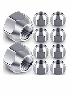 اشتري 20 Inch Trailer Lug Nuts 10 Pieces 509 Tire Lugs Wheel Nuts Wheel Trailer Lugs Tire Acorn Nut Silver Lug Nuts Open End Finish Lug Nuts for Trailers Tire Wheel Tire Screw Iron Rim Tire Nut في الامارات