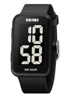 اشتري LED Water Resistant Digital Watch PU Strap Black 2016 في السعودية