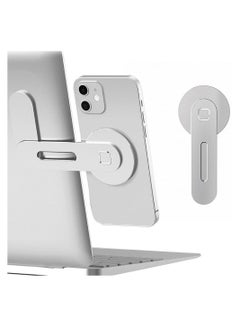 Buy Magnetic Magsafe Phone Holder for Laptop Adjustable Metal Side Mount Stand in UAE