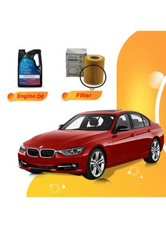 اشتري 318I 5 Liters 5W30 Bmw Oem  Oil And Original Filter في الامارات