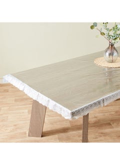 Buy Crystallo Transparent Table Cover with Lace Border 178 x 228 cm in Saudi Arabia