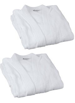 Buy 2 Pieces Soft Terry Bathrobe Free Sizes in UAE