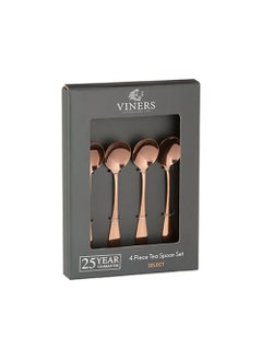 Buy Viners Copper 4 Pieces Tea Spoon Set Giftbox in UAE