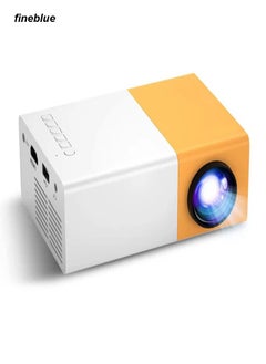 اشتري YG300 LED Projector 400 Lumens 320 x 240 Pixels 1080P Home Media Player With Remote Control -Yellow في الامارات