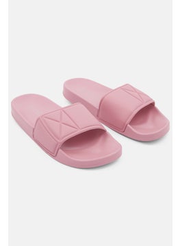 Buy Women Fashion Lady Open Toe Slide Slippers, Pale Mauve in Saudi Arabia