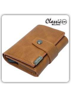 اشتري Classic Milano Wallet for men Premium Quality PU Mens Wallet Auto Cardholder (Tan) by Milano Leather في الامارات