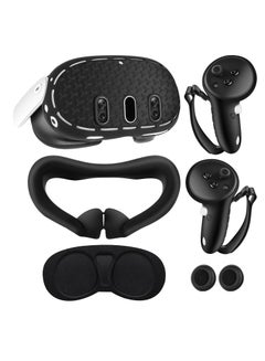 Buy Silicone Cover Set Compatible with Meta Quest 3 Accessories VR Silicone Face Cover VR Shell Cover Controller Grips Accessories Protective Lens Cover VR Accessories Protective Cover in UAE