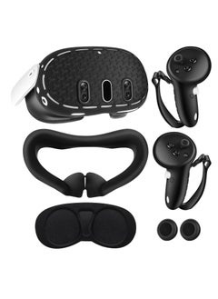 Buy Silicone Cover Set Compatible with Meta Quest 3 Accessories VR Silicone Face Cover VR Shell Cover Controller Grips Accessories Protective Lens Cover VR Accessories Protective Cover in UAE