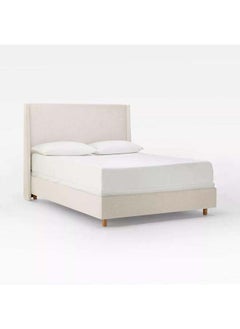 Buy Elite Collection: Swedish Wood Queen Bed - Light Beige Tranquility (180x200x140) by Alhome in Saudi Arabia