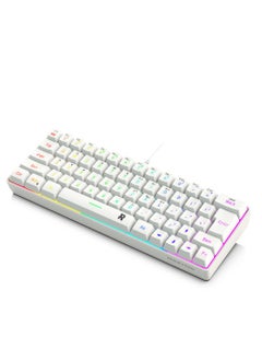 Buy 60% Wired Gaming Keyboard, RGB Backlit Ultra-Compact Mini Keyboard, Waterproof Small Compact 63 Keys Keyboard for PC/Mac Gamer, Typist, Travel, Easy to Carry on Business Trip in Saudi Arabia